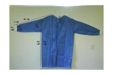 Fluid Resistant Disposable Isolation Gown , Multi - Ply Non Woven Surgical Gown