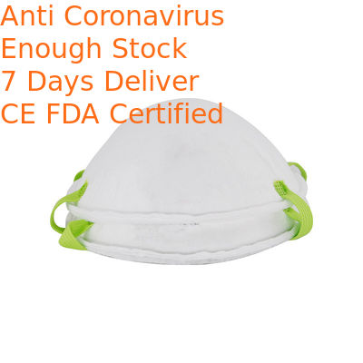 Green Colour Straps Ffp2 Cup Mask Effective Protection Against Fine Particulates