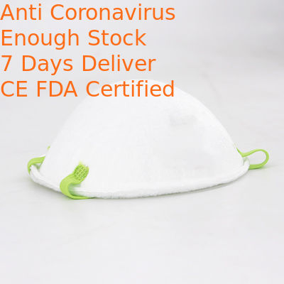 Green Colour Straps Ffp2 Cup Mask Effective Protection Against Fine Particulates