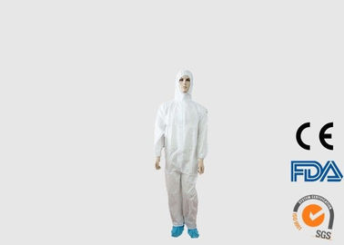 ประเทศจีน เป็นมิตรกับสิ่งแวดล้อมทิ้ง PPE Coveralls ด้วยการปิดซิปด้านหน้า โรงงาน